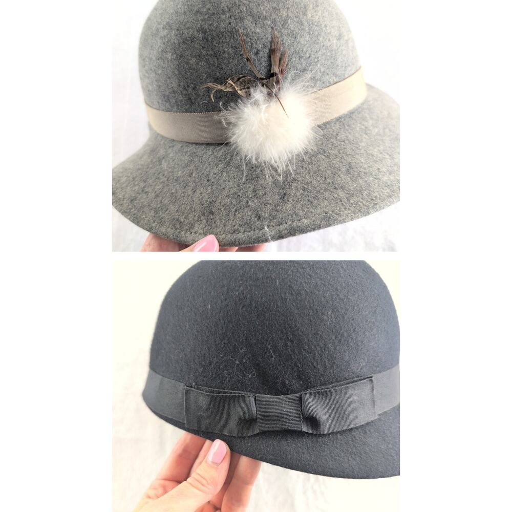 Target Cloche Hat 100%Wool Hat || Geo BollmanCo Doeskin Felt 100%Wool Hat SZ S/M